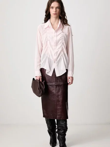 Sportmax Lappole spódnica skórzana