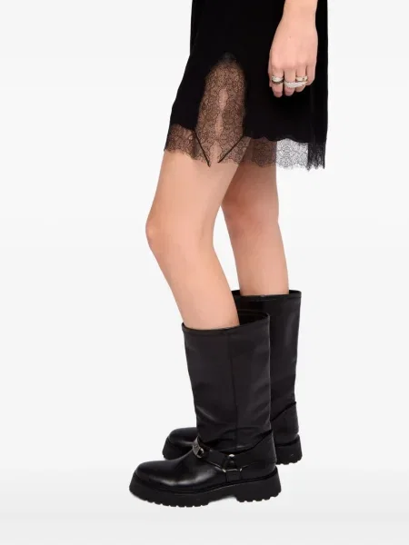 Fusta mini Zadig&voltaire din dantelă negru