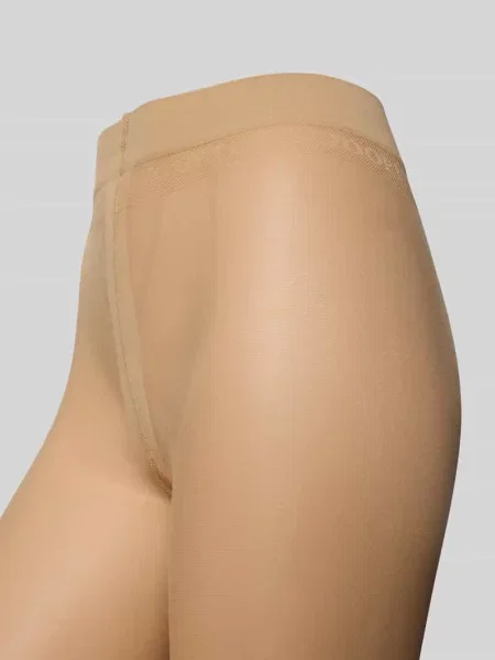 Rajstopy z dzianiny JOOP! Collection;Mieszanka materiałów z dodatkiem streczu;Dopasowany krój;Model ‘SHEER DELUXE’;Elastyczny pas;Szwy działowe;Detal z logo beżowe