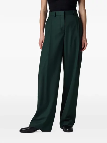 Pantaloni Paul Smith de lână verde