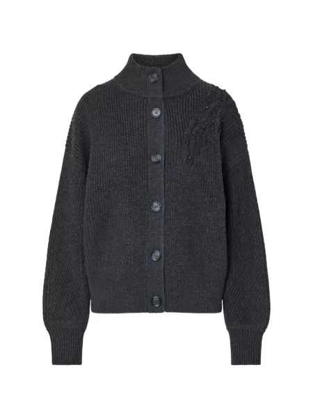 Cardigan Liu Jo cu broderie de lână gri