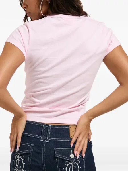 Tricou Juicy Couture cu tepi roz