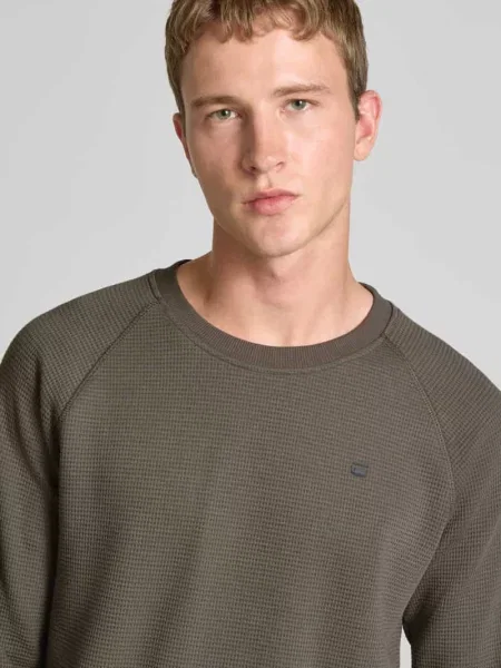 Dzianinowa koszulka G-star Raw z długim rękawem szara