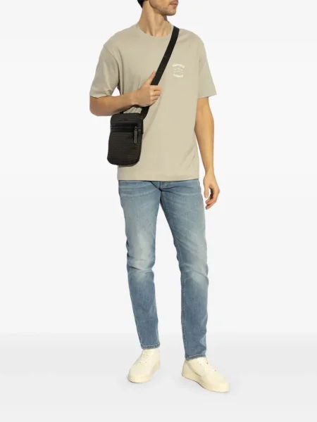 Blugi drepți Emporio Armani albastru