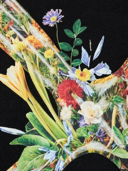 Top Off-white cu model floral alb
