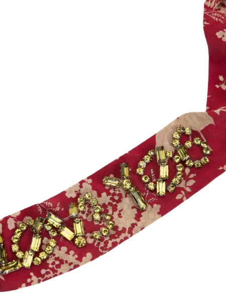 Gulerat colier Red(v) cu model floral roșu