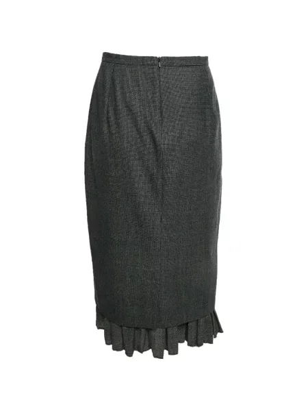 Fustă tip creion Max Mara cu model herringbone gri
