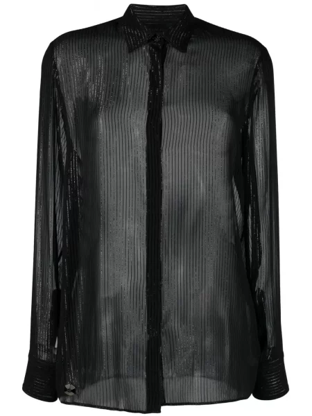 Cămașă Philipp Plein transparente negru