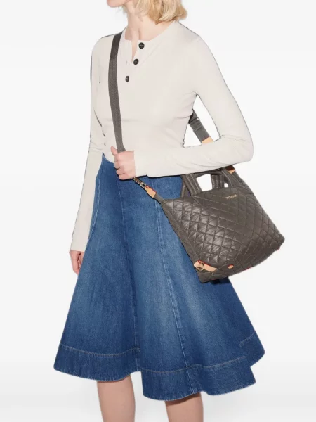 Matlasat geantă shopper Mz Wallace gri