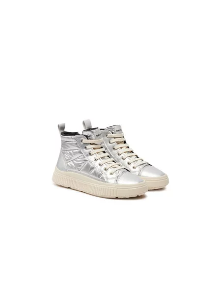 Sneakersy Geox J Laquinny Girl S Stříbrná