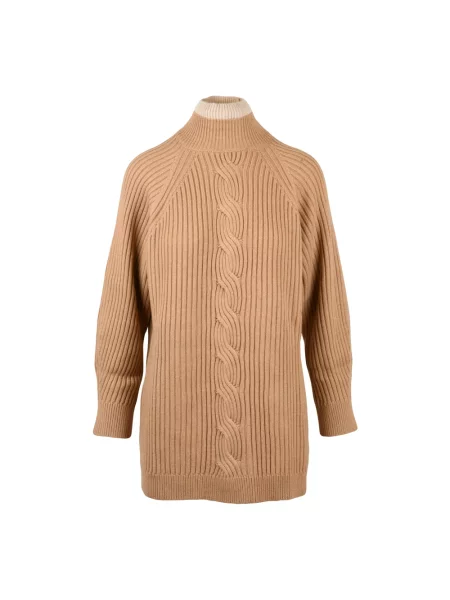 Sweter Max Mara wełniany brązowy