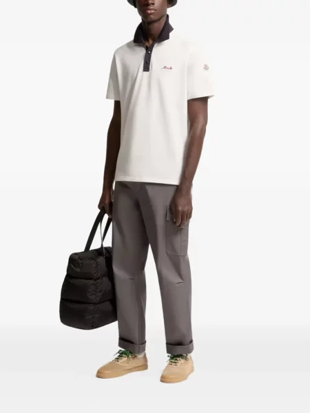 Polo Moncler alb