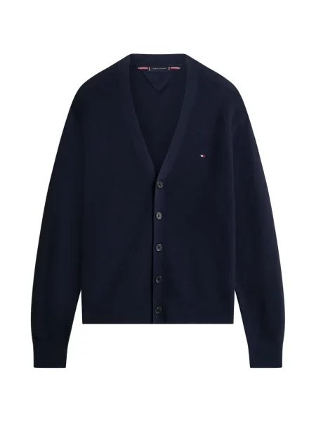 Cardigan Tommy Hilfiger cu decolteu în V albastru