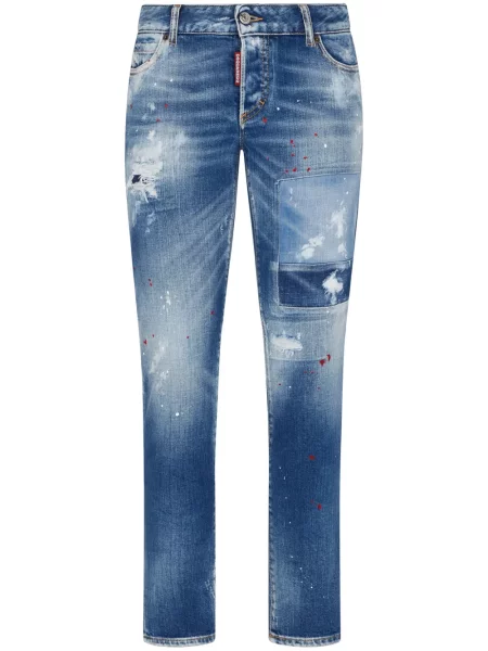 Blugi Dsquared2 zdrențuiți albastru