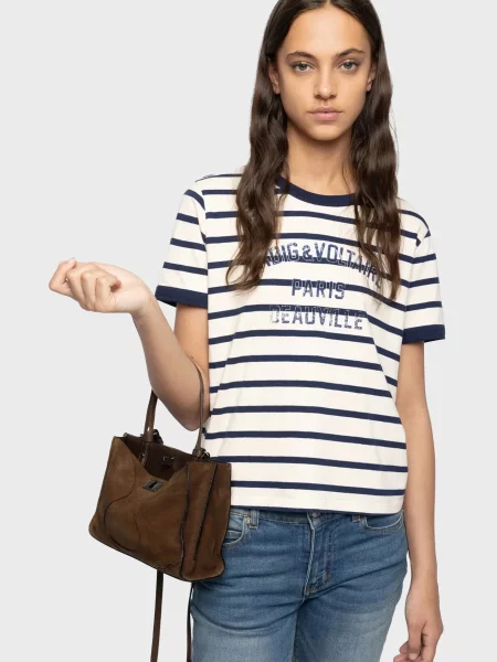 Вощена сумка Zadig&voltaire коричнева