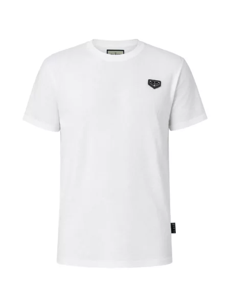 Tricou Philipp Plein din jacard alb