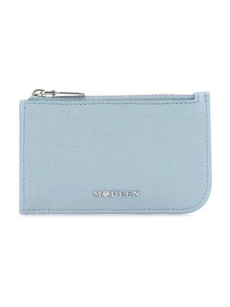 Portfel Alexander Mcqueen skórzany niebieski
