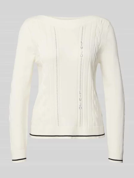 Sweter o kroju regular fit z mieszanki Liu Jo Sport biały
