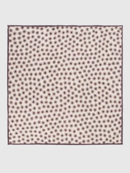 Шелковый платок Brunello Cucinelli в горошек бежевый