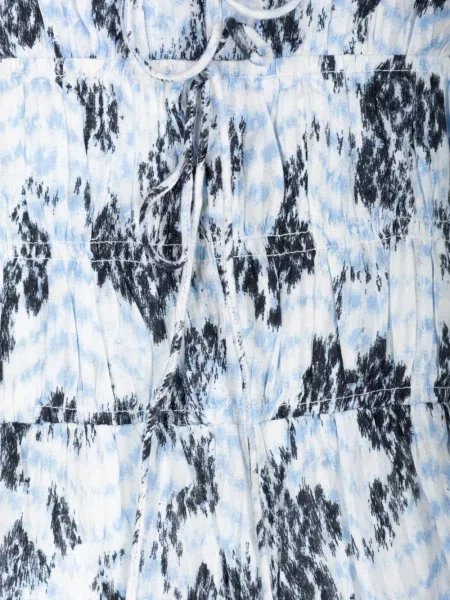 Top Ulla Johnson cu imagine cu imprimeu abstract alb