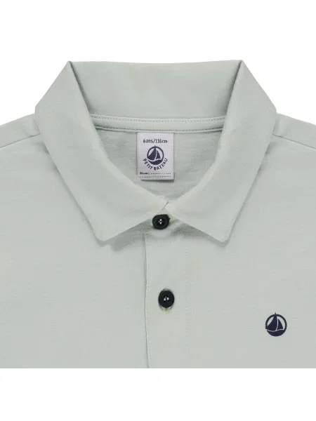 Tricou polo copii Petit Bateau verde
