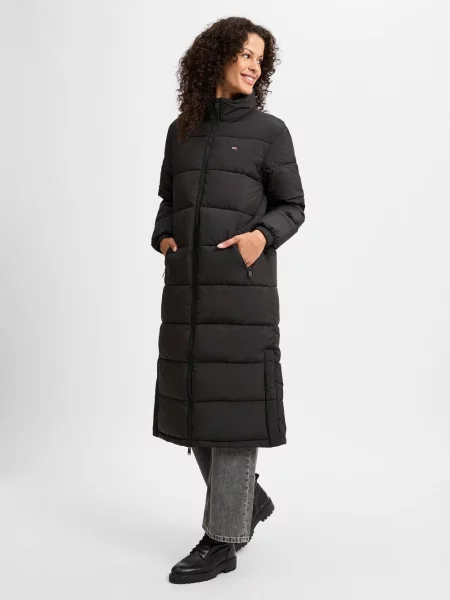 Kurtka Tommy Jeans Maxi Essential Puffer Coat Black S czarna