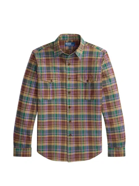 Czapka z daszkiem Polo Ralph Lauren w kratkę z twillu biznesowa niebieska