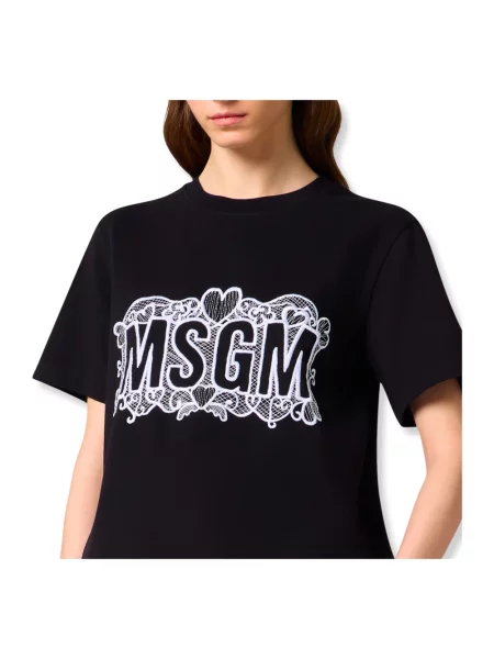Koszulka Msgm z logo czarna