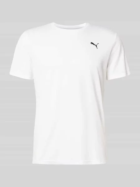T-shirt z logo i okrągłym dekoltem Puma Performance biała