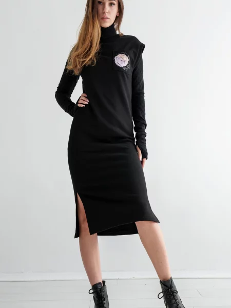 Сукня міді RiMari текстиль чорний
