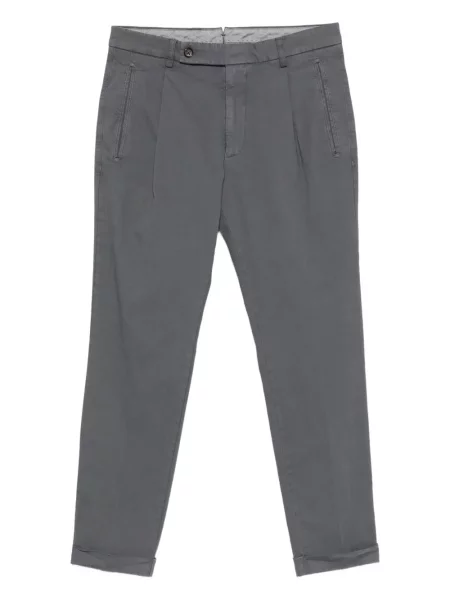 Pantaloni Berwich plisate gri