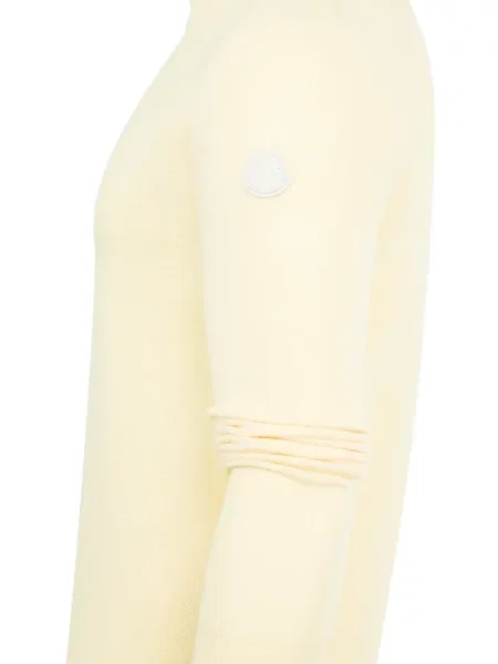 Pulover Moncler cu decolteu rotund galben