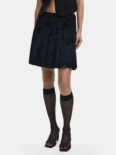 Desigual Fustă mini Flock negru