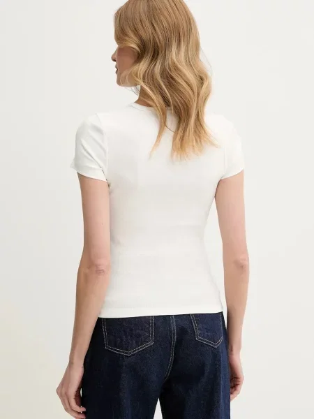 Tommy Jeans tričko dámske s elastanom biela