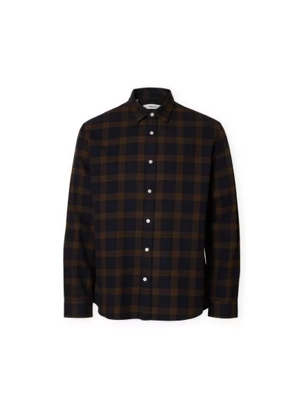 SELECTED Košile SLHNoah noční / čokoládová modrá