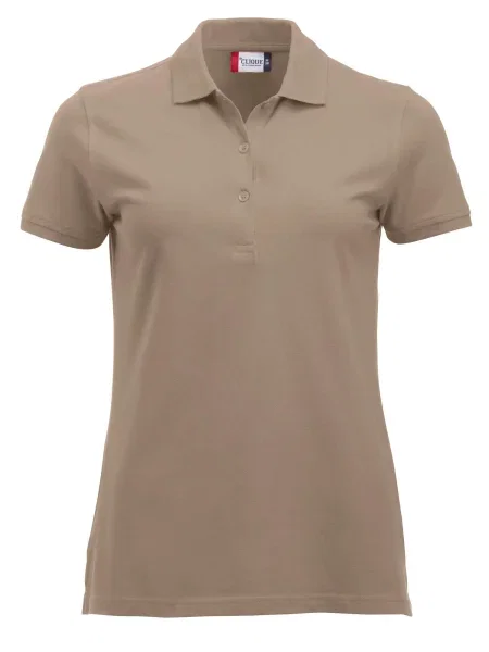 Clique Classic Marion S/S polo — nowoczesny krój – caffe latte beżowa