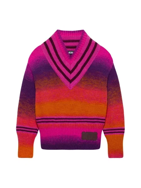 Sweter Gcds wełniany różowy