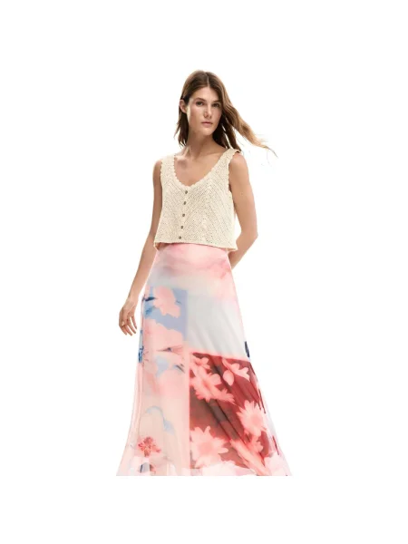 Rochie Desigual din tul roz