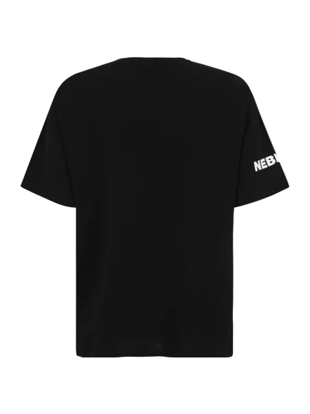 Pánske športové tričko NEBBIA Heavyweight Grind black biela