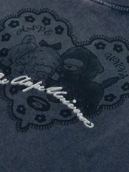 Hanorac Aape By A Bathing Ape cu imagine albastru