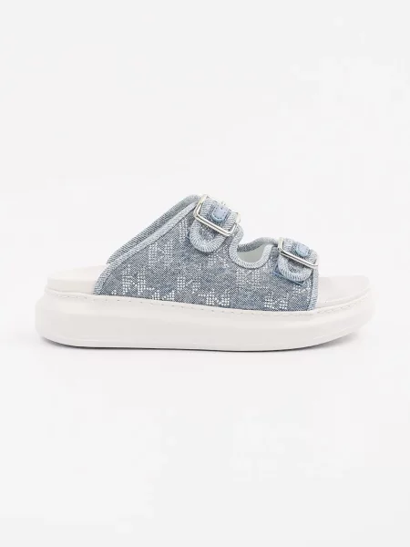 Чехли Karl Lagerfeld KAPRI SLIDE с платформа синьо