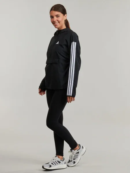 Geacă de vânt Adidas cu dungi negru