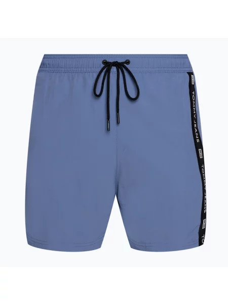 Plavecké šortky Tommy Jeans SF Medium Drawstring Side Tape charmed modré