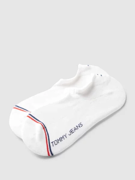 Stopki z paski w kontrastowym kolorze w zestaw 2 szt. Tommy Hilfiger białe