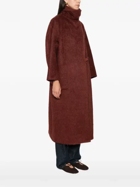 Palton Max Mara cu cataramă roșu