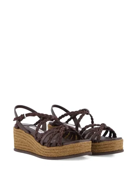 Sandale Jimmy Choo din piele cu pană maro
