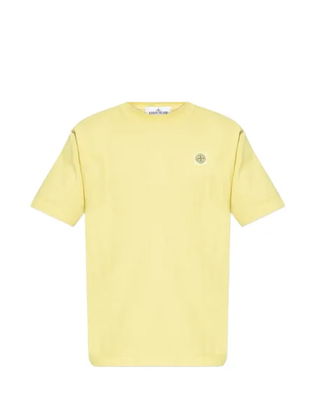 Tricou Stone Island cu strasuri galben
