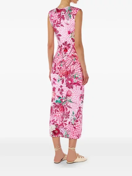 Rochie midi Mary Katrantzou cu model floral cu imagine roz