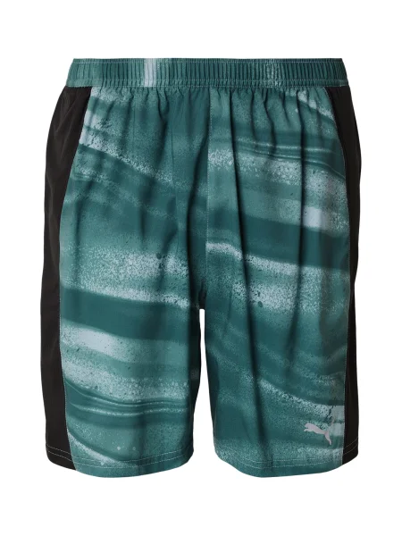 PUMA Sportske hlače VELOCITY siva / kraljevski zelena / crna bijela