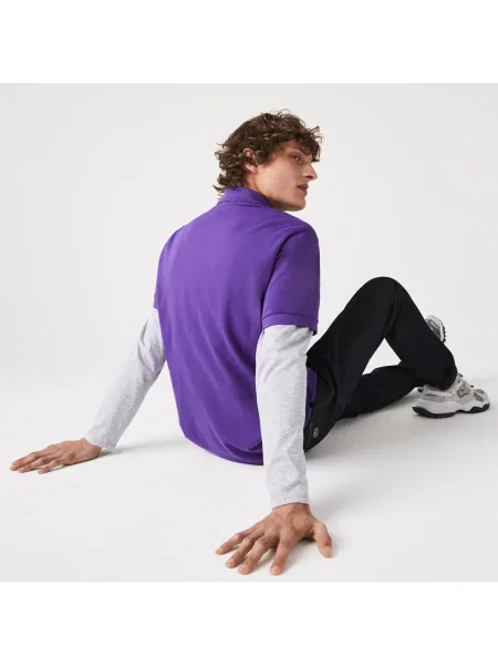 Поло Lacoste фиолетовое